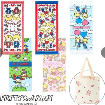 파티&지미 산리오 페이스 타월 토트백 포함 새상품