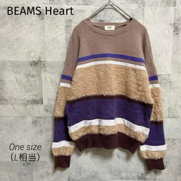beams Heart [ L ] 샤기 니트 풀오버 도킹 스웨터