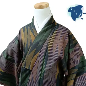 C30 치도리야 기모노 코몬 워셔블 기모노 화학 섬유 블랙