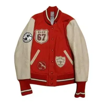 레어 BLUE BLUE BLUE67 스타디움 자켓 바시티 자켓