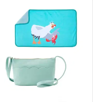 디즈니 아리엘 해피백 시마무라 담요 숄더백