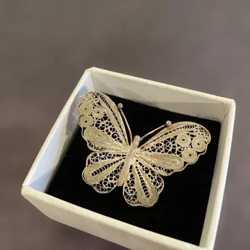 필리그리 버터플라이 브로치 펜던트 은세공 나비 브로치 실버