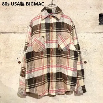80s USA제 BIGMAC 빅맥 플란넬 셔츠 체크