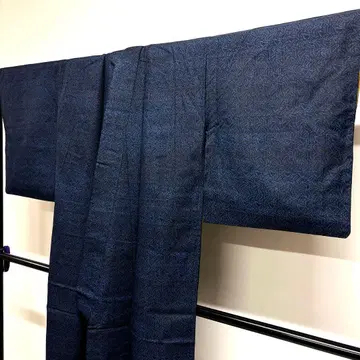 코몬 앤티크 홍견 견직물 추상 무늬 기모노 124tz