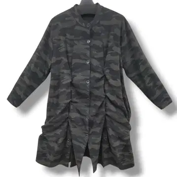 자켓 겉옷 가디건 셔츠 튜닉 스탠드 카라 카모 패턴