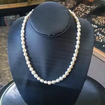 담수 진주 목걸이 약 46cm