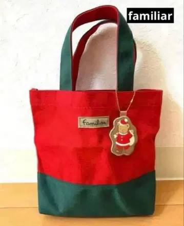 파밀리아 크리스마스 한정판 레어 토트백 미니백 참 포함