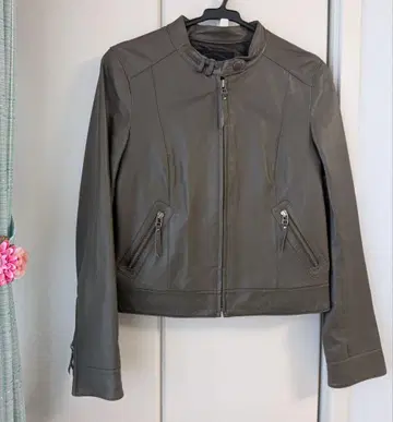 UNTITLED 아주 부드러운 양가죽 가죽 자켓