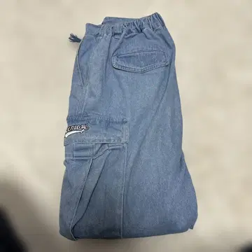 (memory) 라이트 블루 데님 카고 팬츠