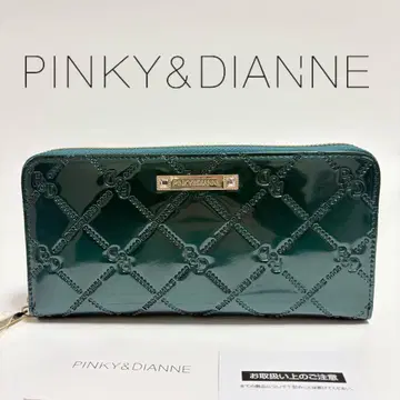 새상품 핑키&다이앤 코먼 에나멜 라운드 지퍼 장지갑