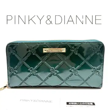 새상품 핑키&다이앤 코먼 에나멜 라운드 지퍼 장지갑