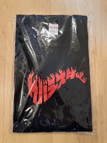 사바시스터 T셔츠 블랙 파이어 패턴 XL