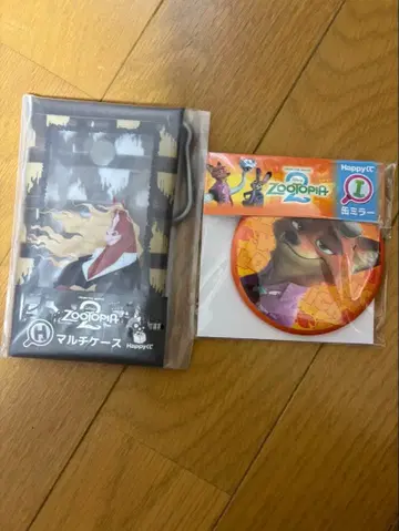 주토피아2 해피 복권 멀티 케이스와 캔 거울 세트