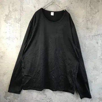 B1378 구제 의류 롱 T 블랙 무지 90s Y2K