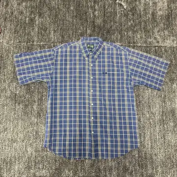 IVY CREW 반팔 셔츠 L 블루 계열 체크