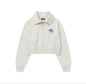 NERDY 크롭 하프 집업 맨투맨