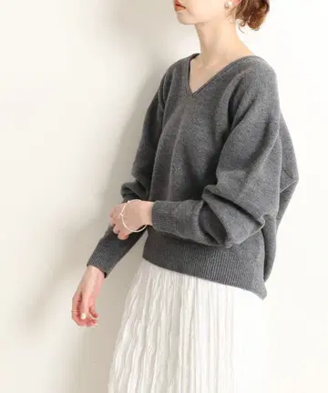 IENA 울 V넥 풀오버