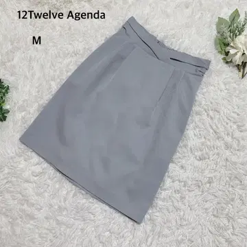 트웰브 아젠다 타이트 스커트 무릎 기장 오피스 캐주얼 무지 비즈니스 M