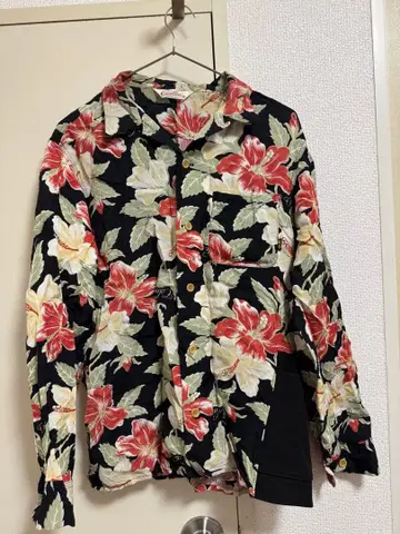 calee 나일론 셔츠 긴팔 하와이 패턴