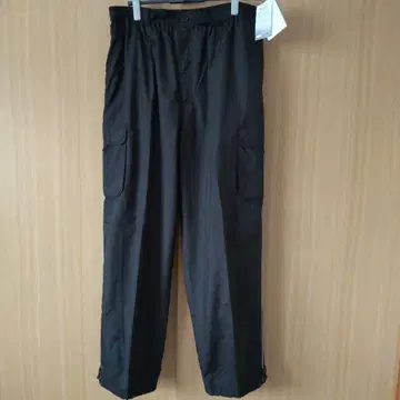 새상품 6L 남성용 안감 플리스 카고 팬츠 블랙 발수 가공