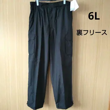 새상품 6L 남성용 안감 플리스 카고 팬츠 블랙 발수 가공