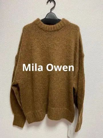 Mila Owen 브라운 니트 스웨터 긴팔