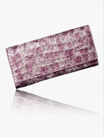 LE MURRINE 라벤더 악어 엠보싱 장지갑