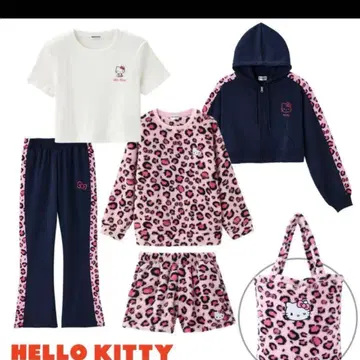 시마무라 해피백 키티 레오파드 L 사이즈 핑크