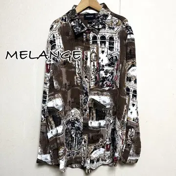 MELANGE 멜란지 회화 패턴 셔츠