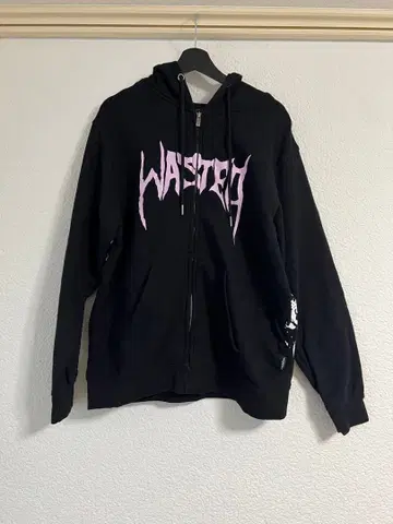 WASTED 프론트 로고 집업 후드티