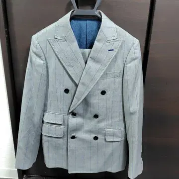 Fatriclee 라이트 그레이 더블 브레스트 수트