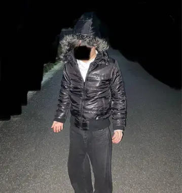 퍼 달린 다운 자켓 광택 Y2K 그런지 시크 스타일 Opium 헤이세이