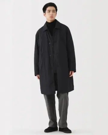 무인양품 포근한 솜 발수 스텐카라 코트