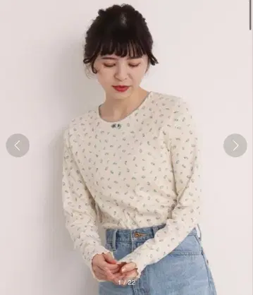 child woman 꽃무늬 티셔츠 긴팔 셔츠 2장 세트