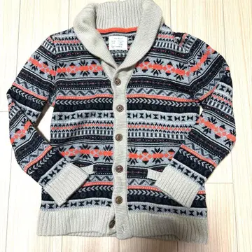 노르딕 무늬 니트 가디건 울 소재 M 2146번