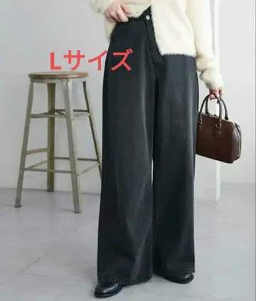 디스코트 라이트온스 팬츠 와이드 데님 L 사이즈 익명 배송