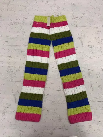 데드스탁 새상품 컬러풀 리브 니트 레그 워머 부츠 커버