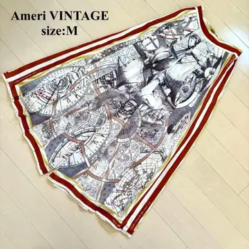 Ameri vintage 아메리 스카프 패턴 와이드 팬츠 M