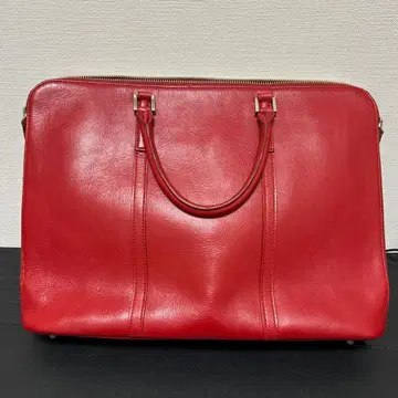 LIFE IS BORDERLESS 천연 가죽 비즈니스 백 빨간색