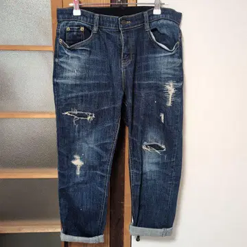 Praia 데미지 데님 L