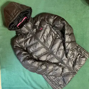 협의 환영 상태 좋음 푸마 PUMA 블랙 블랙 다운 자켓 후드 부착