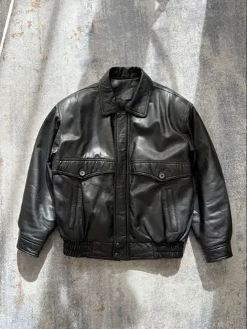 가죽 자켓 짧은 기장 충전솜 빈티지 가죽 자켓