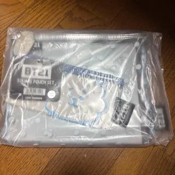 BT21 RJ 스퀘어 파우치 세트 실버