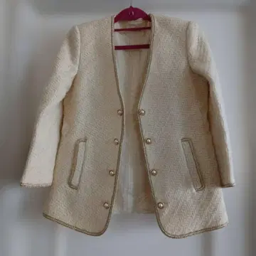 INGEBORG 노카라 아이보리 자켓 프리 사이즈