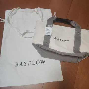 새상품 BAYFLOW 택 포함 숄더 ZIP 로고 토트백 S