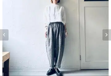 stjarna ilma 린넨 코쿤 테이퍼드 팬츠 크롭 기장 90cm