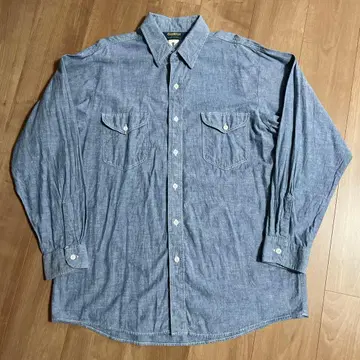 80s OshKosh B'GOSH 샴브레이 워크 셔츠 L