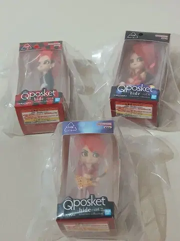 반다이 Qposket hide 미니어처 컬렉션 가챠 A B D