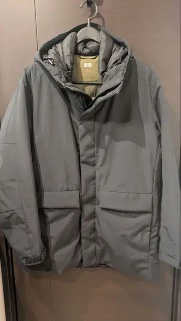 UNIQLO 하이브리드 다운 자켓 그레이 XL 사이즈
