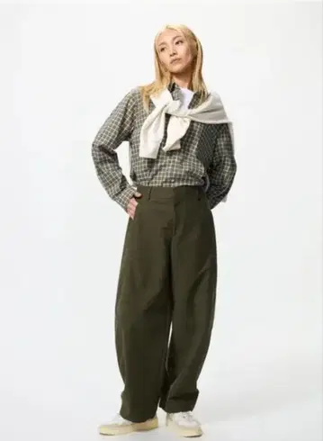 유니클로 저지 배럴 레그 팬츠 2개 세트